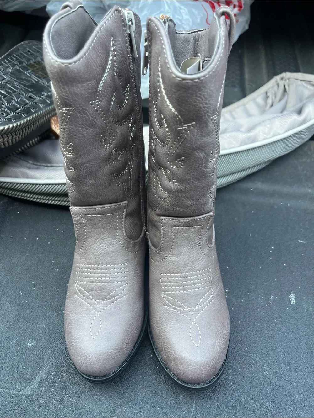 Kids Western Cowboy Boot - Gray